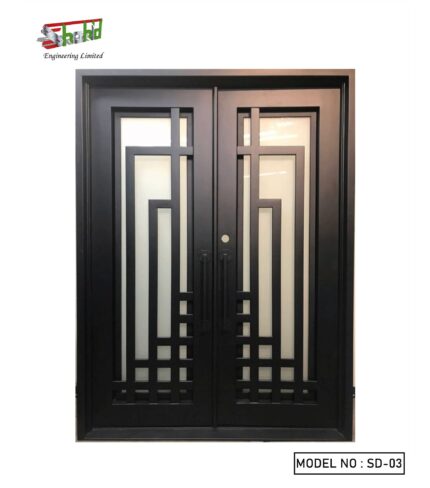 Modern double entry Wrought iron doors Shahid Engineering Ltd