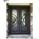 Newest sidelight grill door designs made of wrought iron Shahid Engineering Ltd