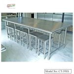 Silver Steel Canteen Table