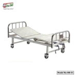 Manual Hospital Bed with Two Functions, Mattress & SS Railing