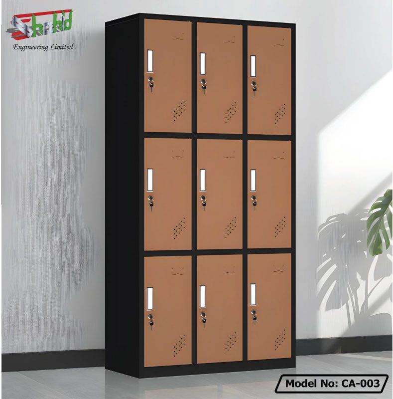 9-Door Commercial Metal Lockers - Stylish and Spacious Storage Solution ca-003