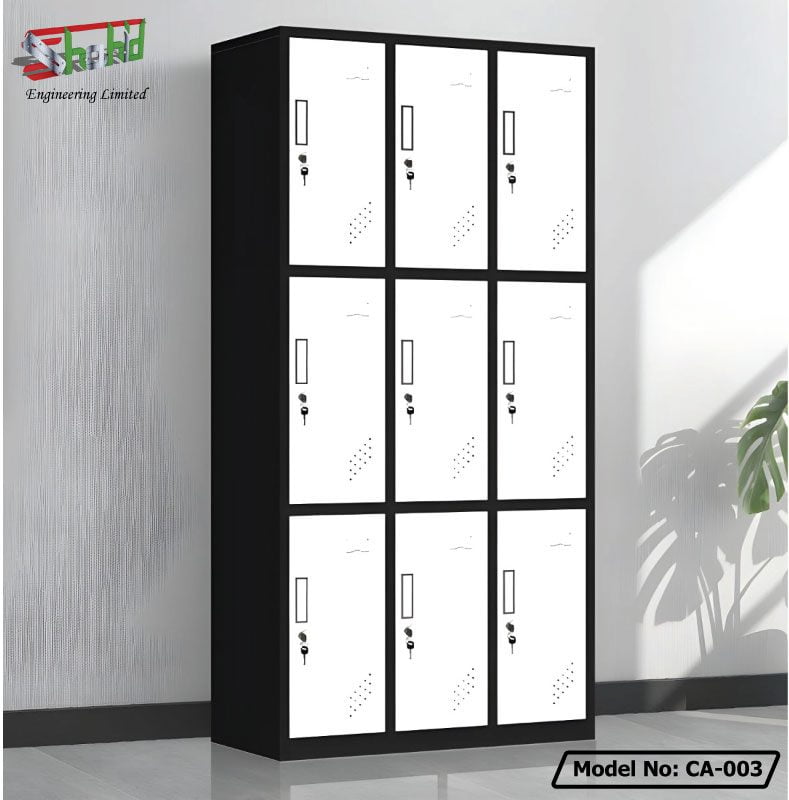 9-Door Metal Commercial Lockers - Optimize Your Space in Style