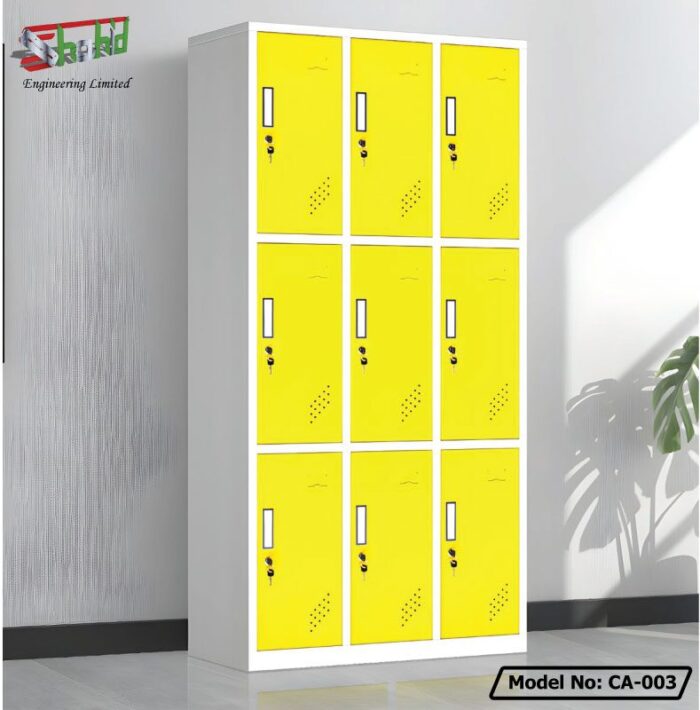 Maximize Space with our 9-Door Metal Commercial Lockers - Durability Meets Style