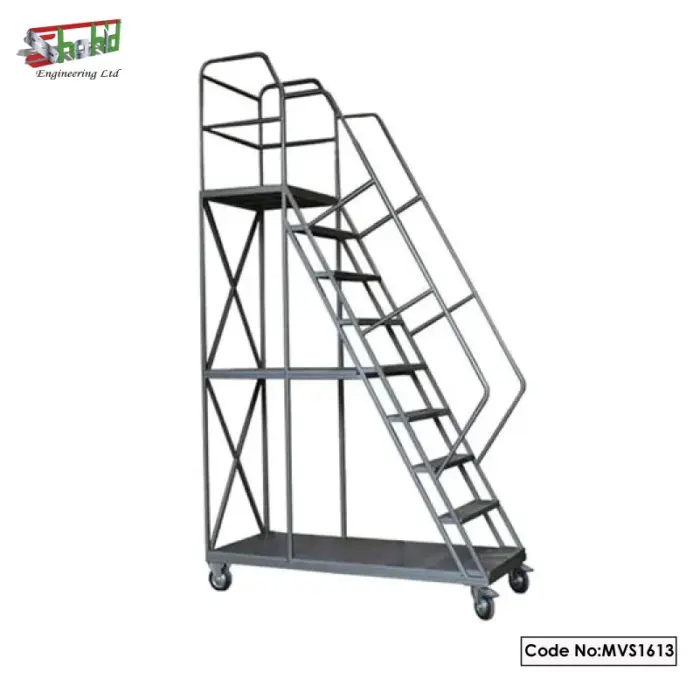 Moveable Staircase With Railing Heavy Duty Movable Stairs | MVS1613 - Shahid Engineering Ltd