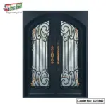 Custom-Wrought-Iron-Decorative-Double-Doors-for-Modern-Homes