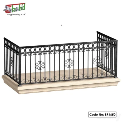 Wrought Iron MS Balcony Railing for Durability