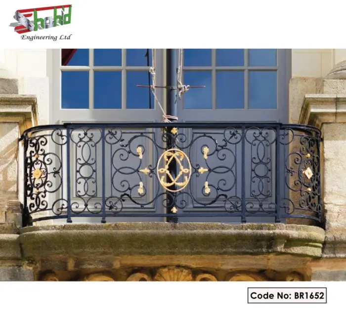 Elegant Cast Iron Balcony Railing for Homes | BR1652 - Shahid ...