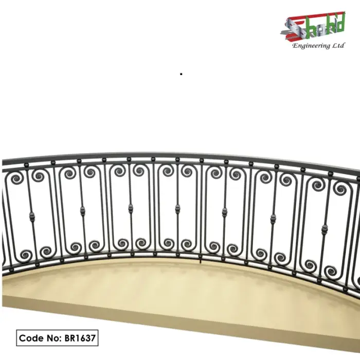 Ms Sheet Railing Modern MS Balcony Railing for Contemporary Homes | BR1637 - Shahid ...
