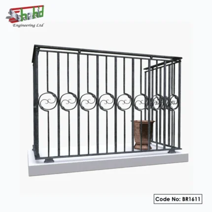 Modern steel balcony railing