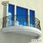 Stylish black iron railing