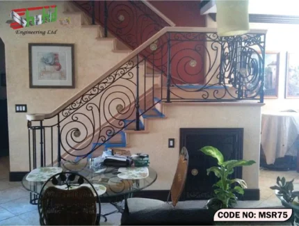Heavy Duty Metal Stair Railing