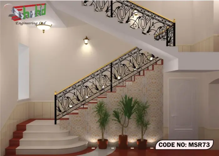 Checklist Ms Railing High-End Designer MS Stair Railing | MSR73 - Shahid Engineering Ltd