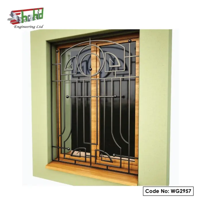 Window Grills Small Stylish Black MS Window Grill for Elegant Look | WG2957 - Shahid ...