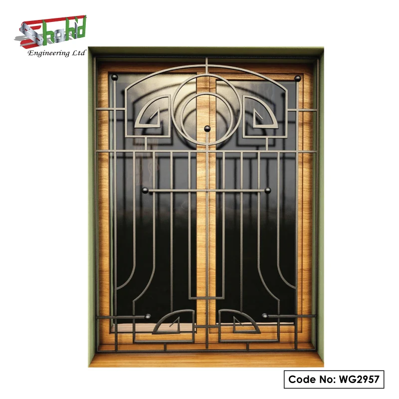Stylish Black MS Window Grill for Elegant Look