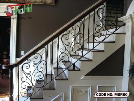 Sleek Black mS Stair Railing