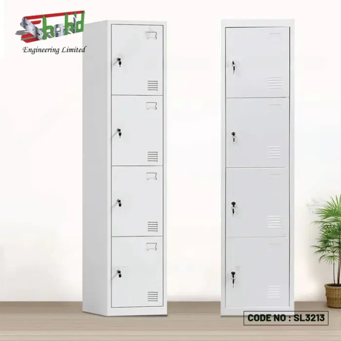 Metal Storage Steel Locker 4-Tier | SL3213 - Shahid Engineering Ltd