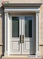 White Front Door with Decorative Glass | SD1873 - Image 2