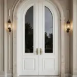 Modern White Door with Glass Inserts | SD1874