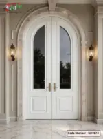 Modern White Door with Glass Inserts | SD1874