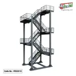 Safe & Secure Fire Escape Emergency Exit  Stair | FES2010 - Image 2